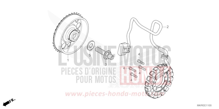 GENERATRICE de CBR1000RR SP SP1 SP2 MAT PEARL MORION BLACK (NHC33) 2024